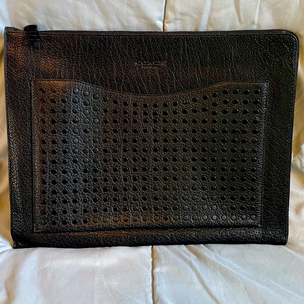Coach Leather Studded Portfolio
